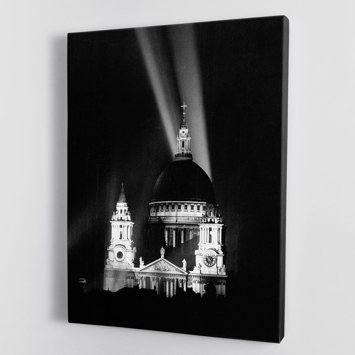 St Pauls floodlight on VE Day Canvas Print or Poster