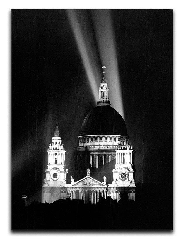 St Pauls floodlight on VE Day Canvas Print or Poster  - Canvas Art Rocks - 1