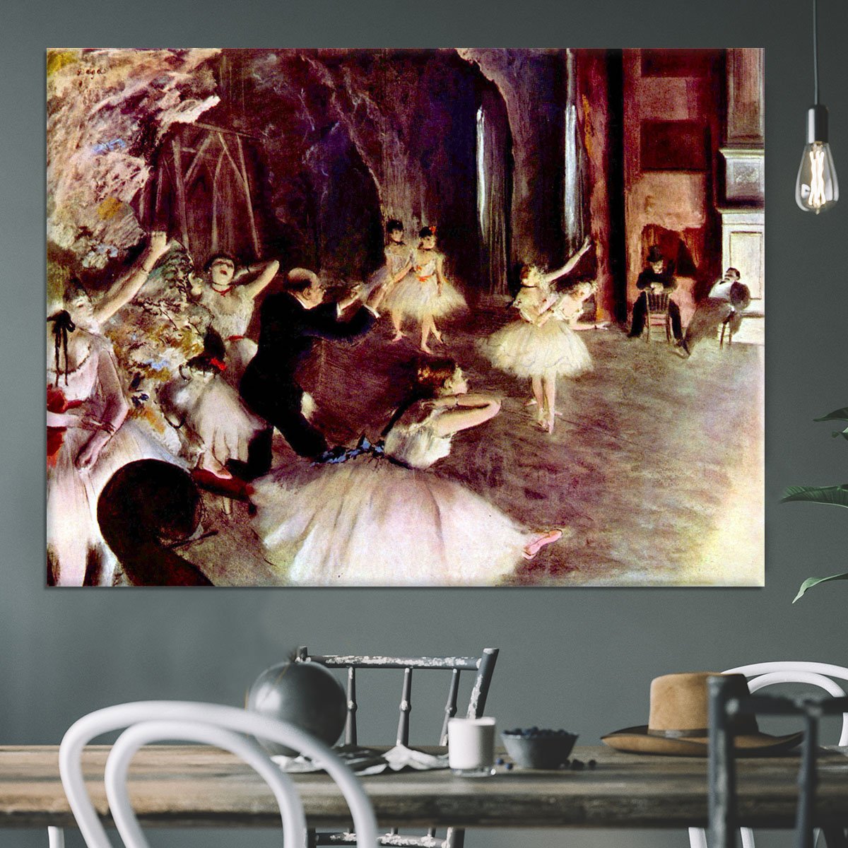 Stage trial by Degas Canvas Print or Poster