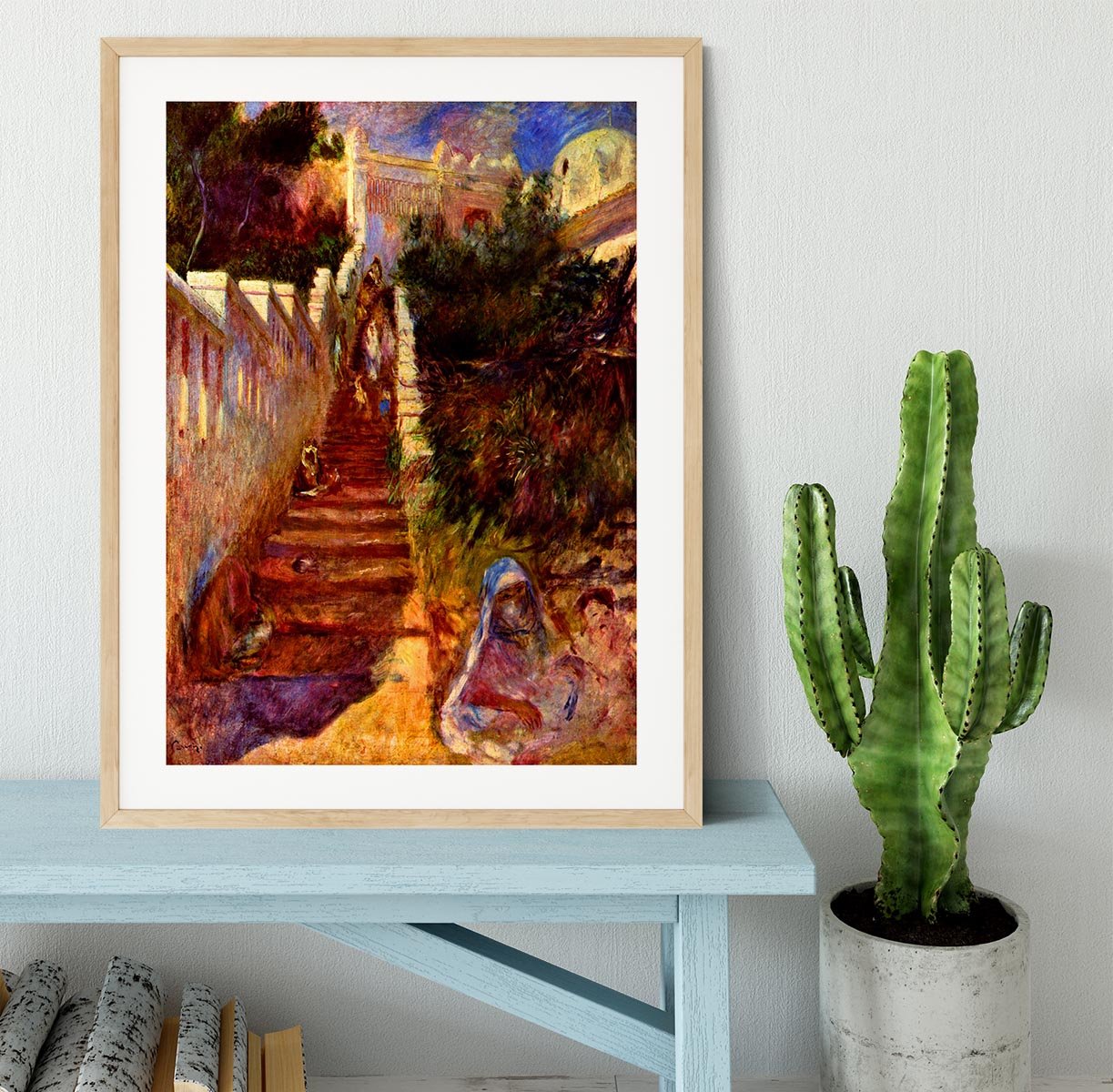 Stairs in Algier by Renoir Framed Print - Canvas Art Rocks - 3