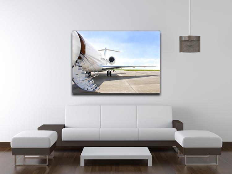 Stairs with Jet Engine Canvas Print or Poster - Canvas Art Rocks - 4