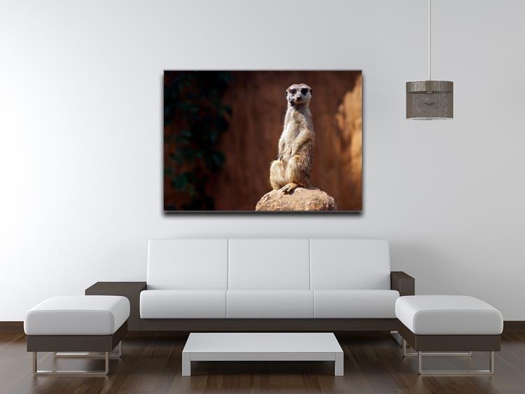 Standing African suricata meerkat Canvas Print or Poster - Canvas Art Rocks - 4
