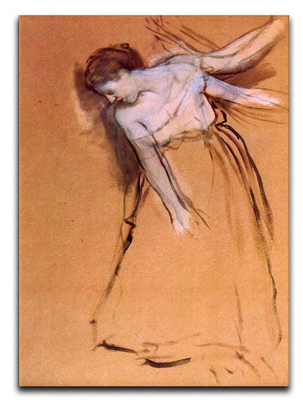 Standing with arms stretched bent to the side by Degas Canvas Print or Poster - Canvas Art Rocks - 1