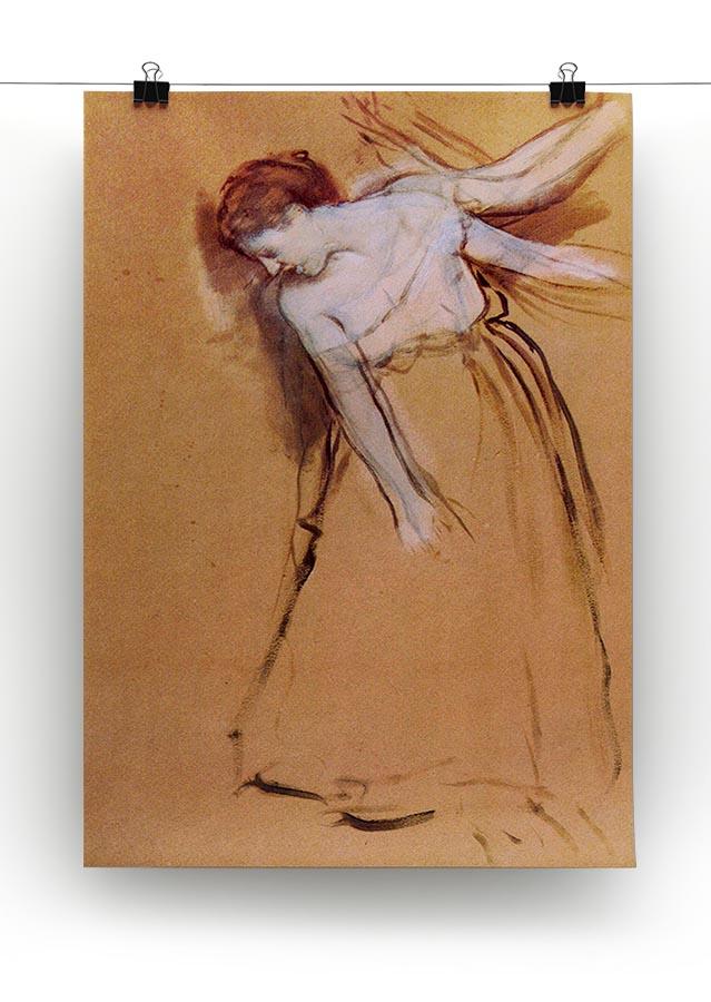 Standing with arms stretched bent to the side by Degas Canvas Print or Poster - Canvas Art Rocks - 2
