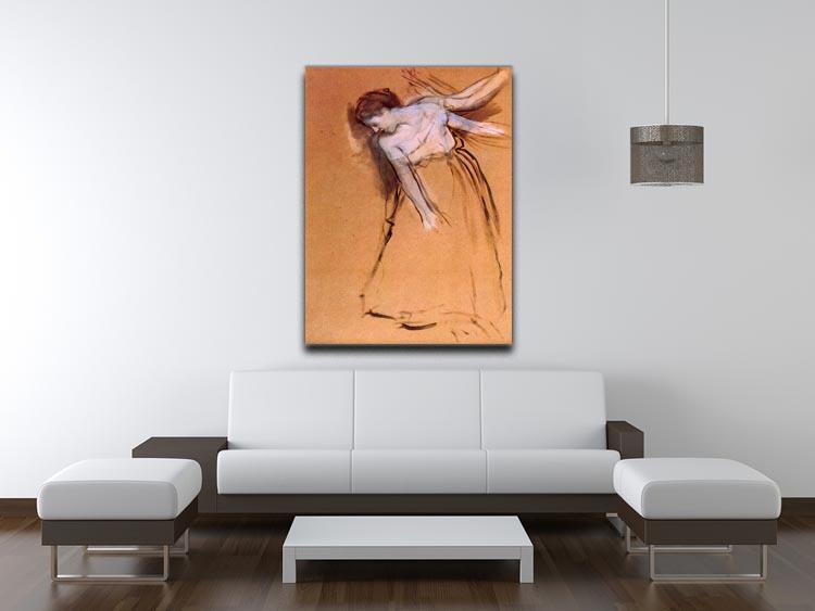 Standing with arms stretched bent to the side by Degas Canvas Print or Poster - Canvas Art Rocks - 4