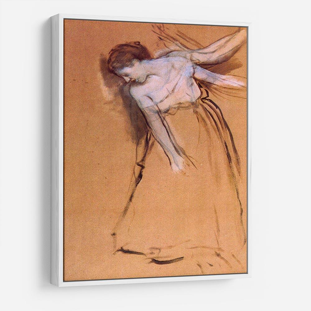 Standing with arms stretched bent to the side by Degas HD Metal Print - Canvas Art Rocks - 7