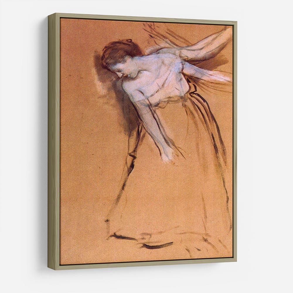 Standing with arms stretched bent to the side by Degas HD Metal Print - Canvas Art Rocks - 8
