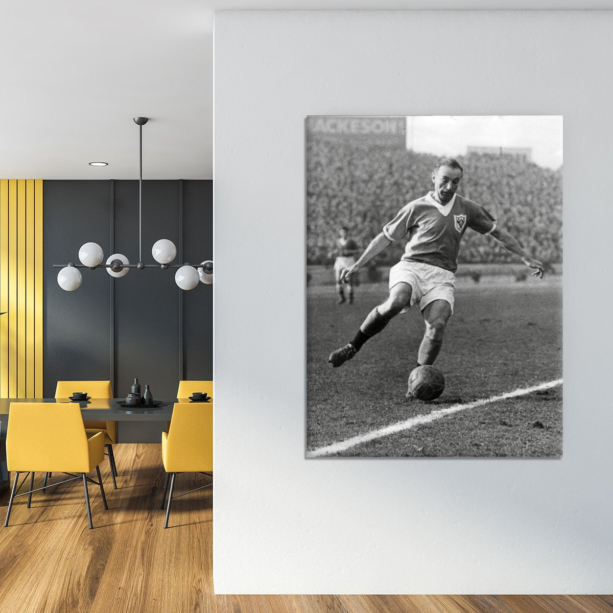 Stanley Matthews playing football Canvas Print or Poster