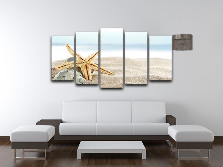 Starfish on the Beach 5 Split Panel Canvas - Canvas Art Rocks - 3