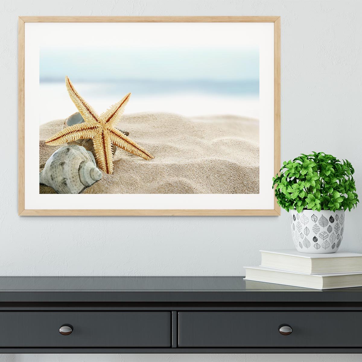 Starfish on the Beach Framed Print - Canvas Art Rocks - 3