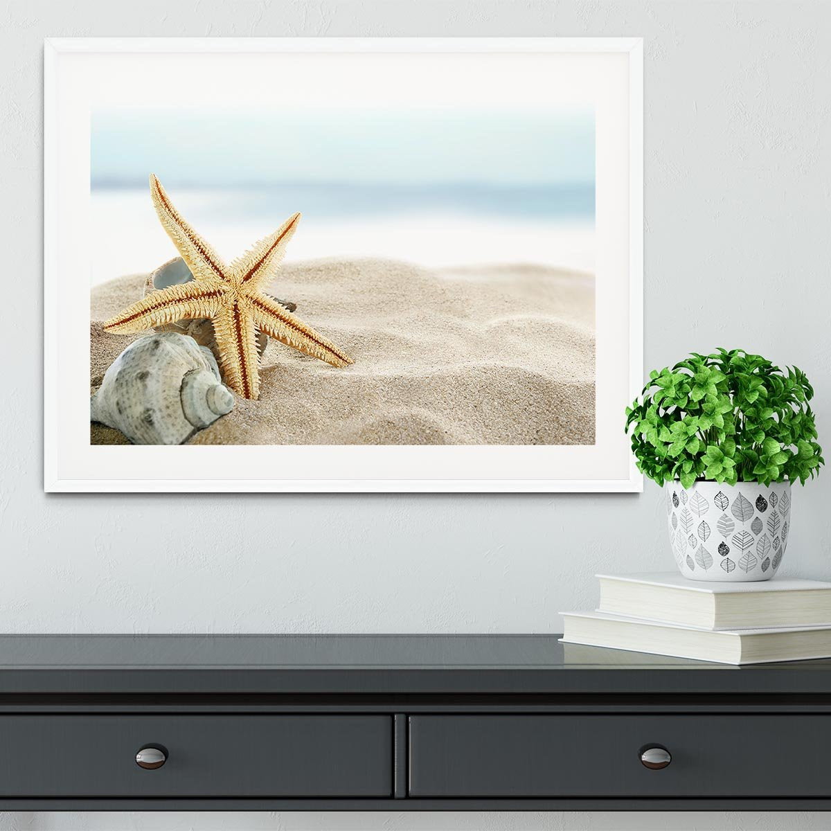 Starfish on the Beach Framed Print - Canvas Art Rocks - 5
