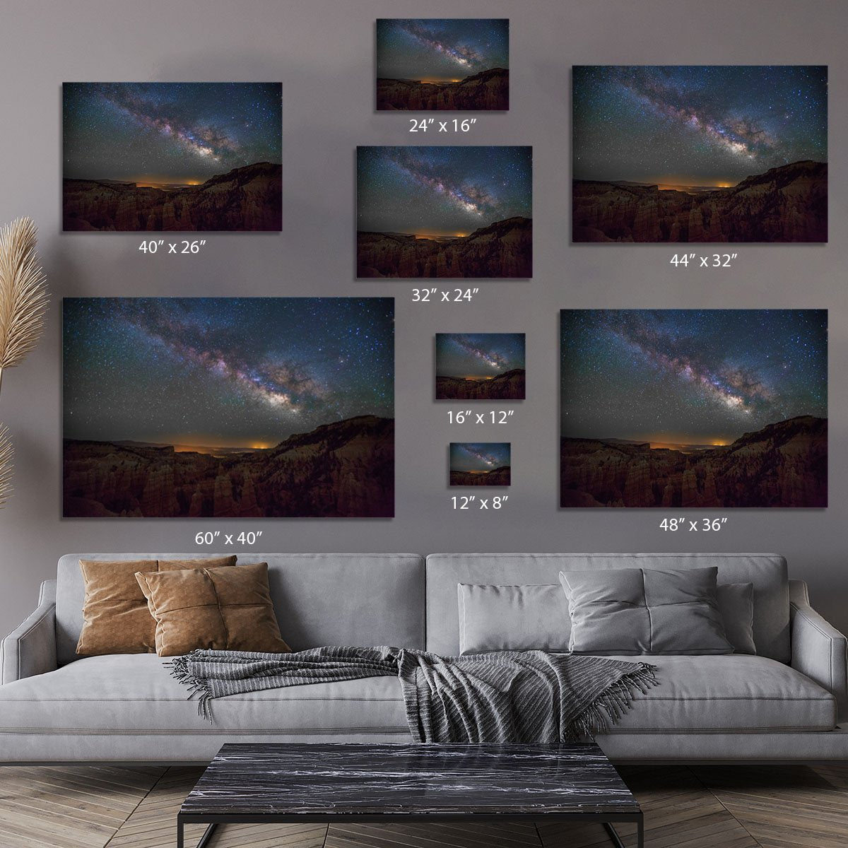 Starry Mountains Canvas Print or Poster