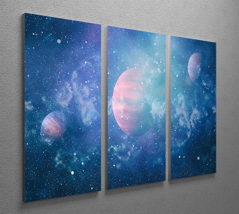 Stary Planet Space 3 Split Panel Canvas Print - Canvas Art Rocks - 2