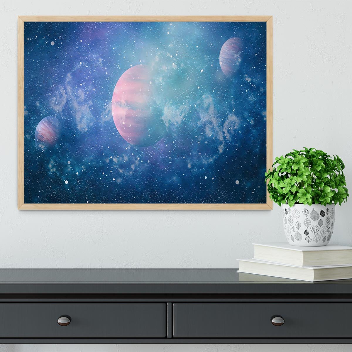 Stary Planet Space Framed Print - Canvas Art Rocks - 4