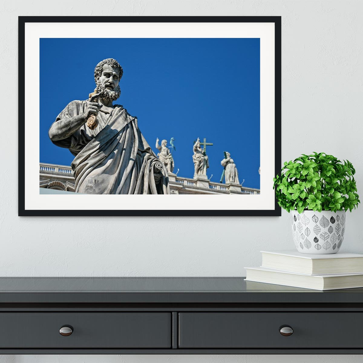 Statue In Italy Framed Print - Canvas Art Rocks - 1
