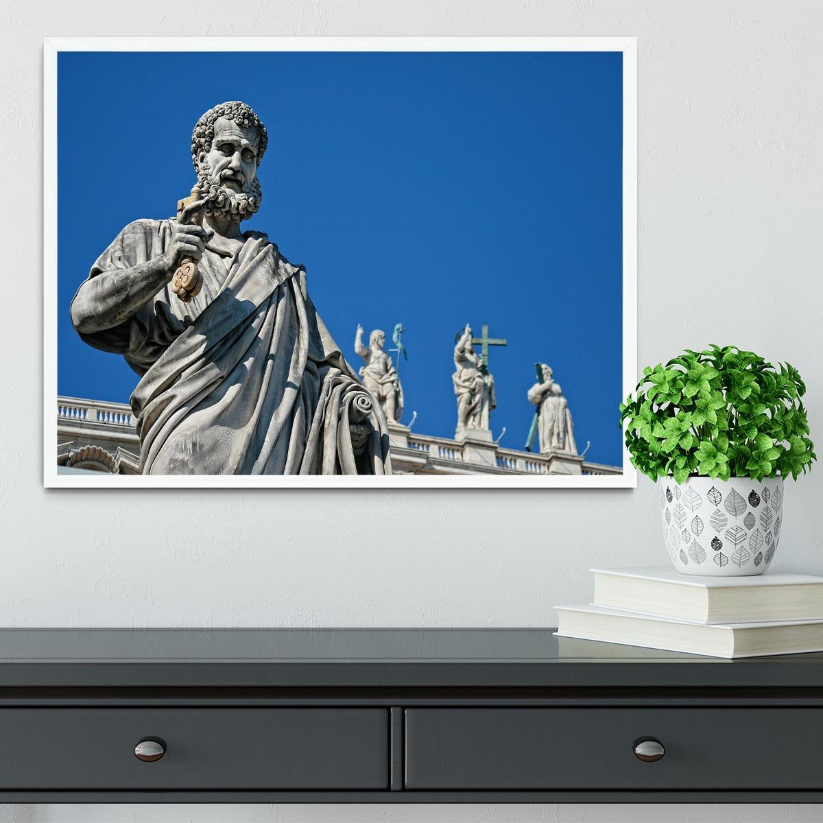 Statue In Italy Framed Print - Canvas Art Rocks -6