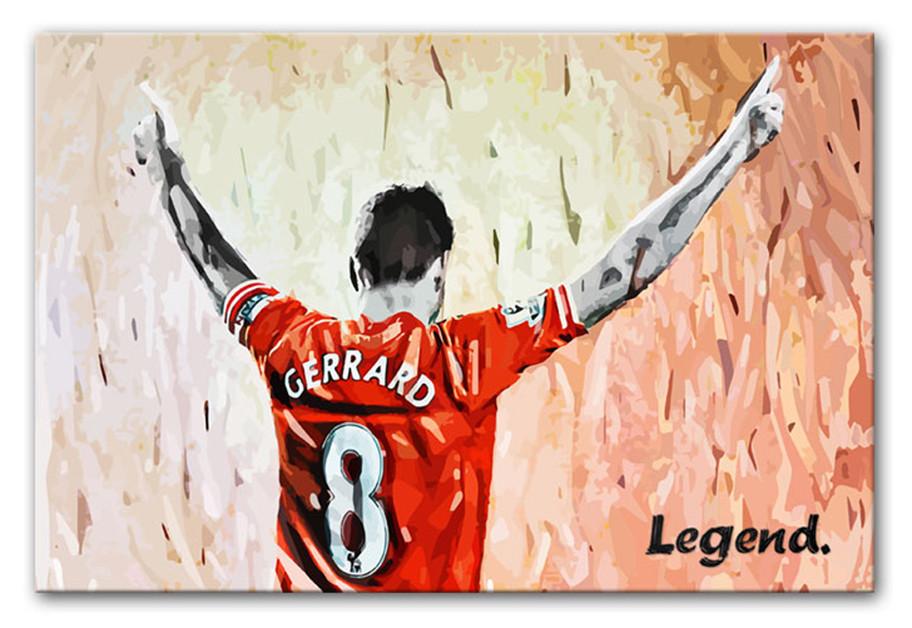 Steven Gerrard Legend Print - Canvas Art Rocks - 1