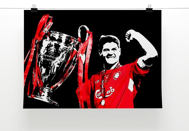 Steven Gerrard Champions League Print - Canvas Art Rocks - 2