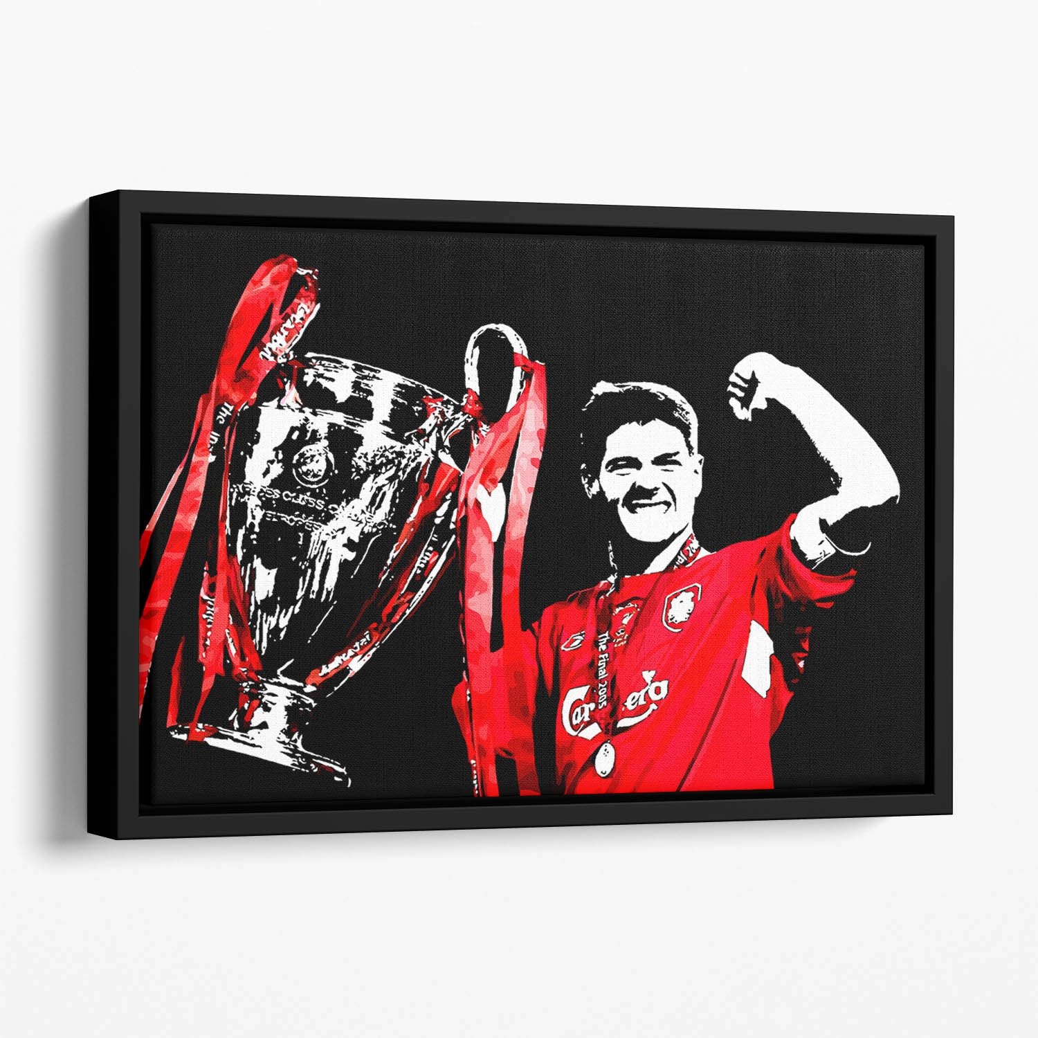 Steven Gerrard Champions League Floating Framed Canvas