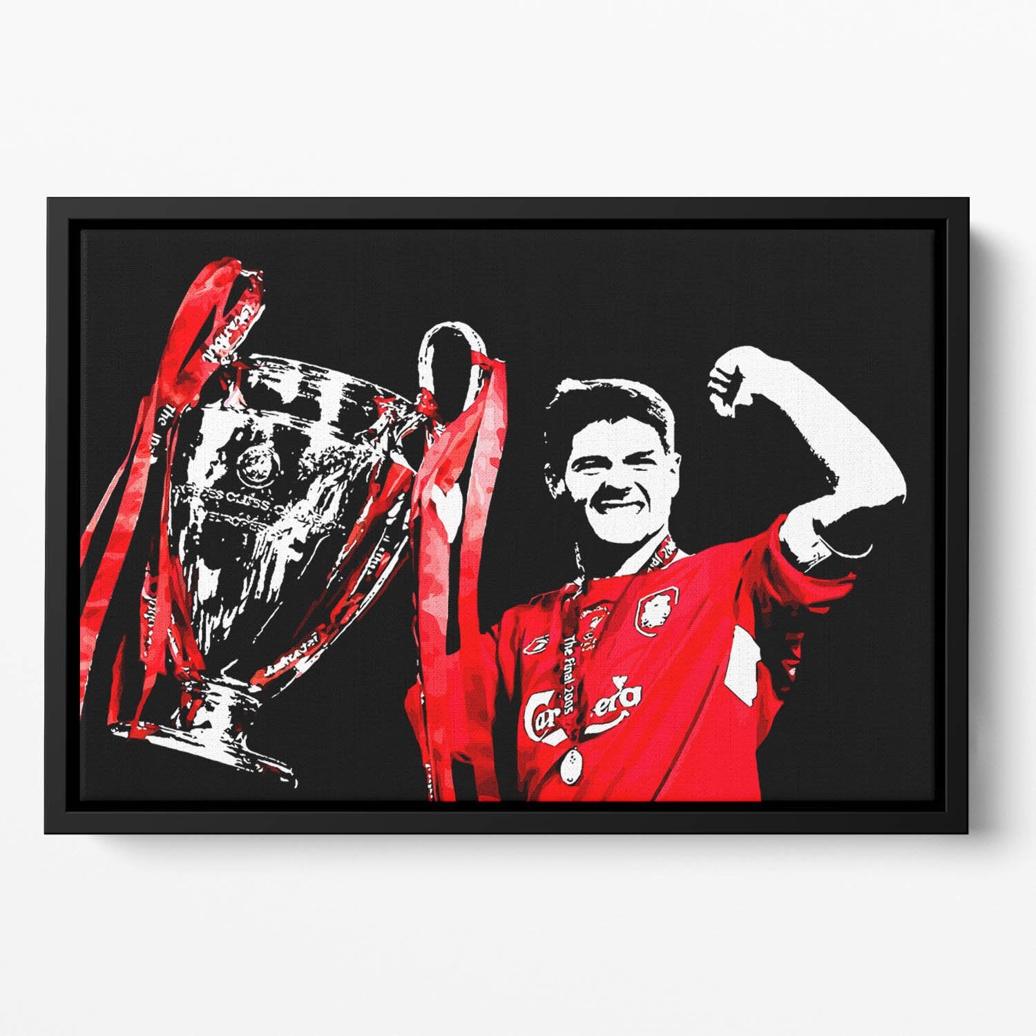 Steven Gerrard Champions League Floating Framed Canvas