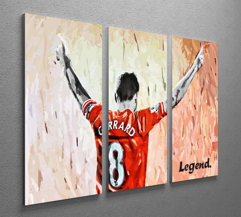Steven Gerrard Legend 3 Split Panel Canvas Print - Canvas Art Rocks - 2