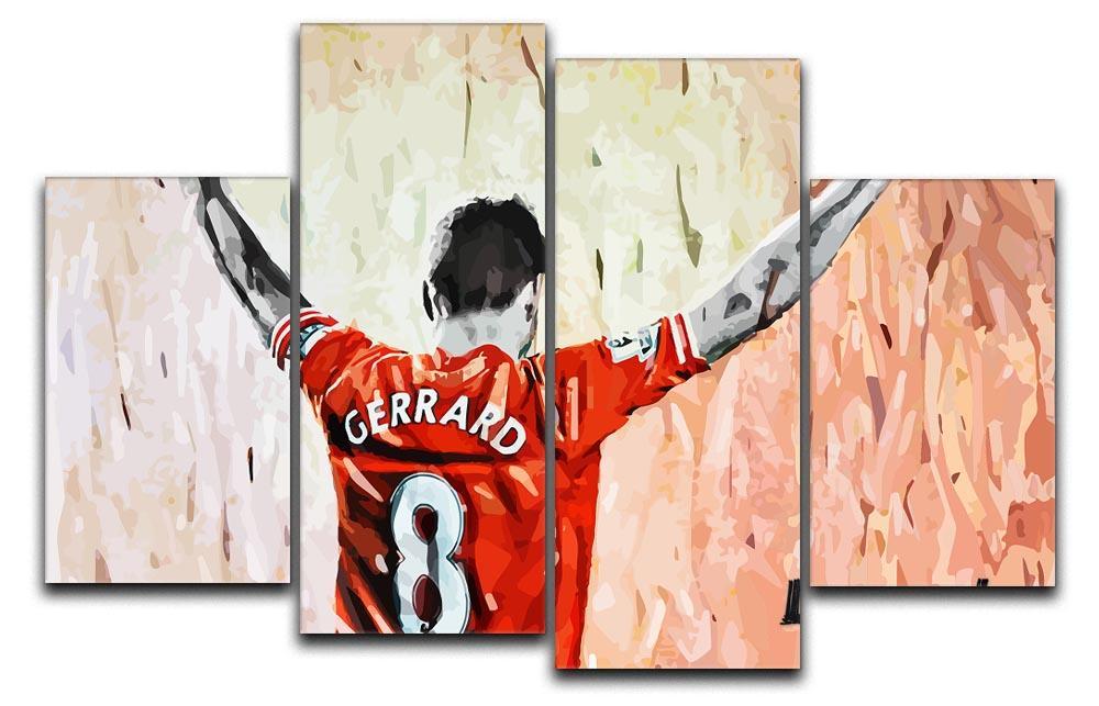 Steven Gerrard Legend 4 Split Panel Canvas  - Canvas Art Rocks - 1