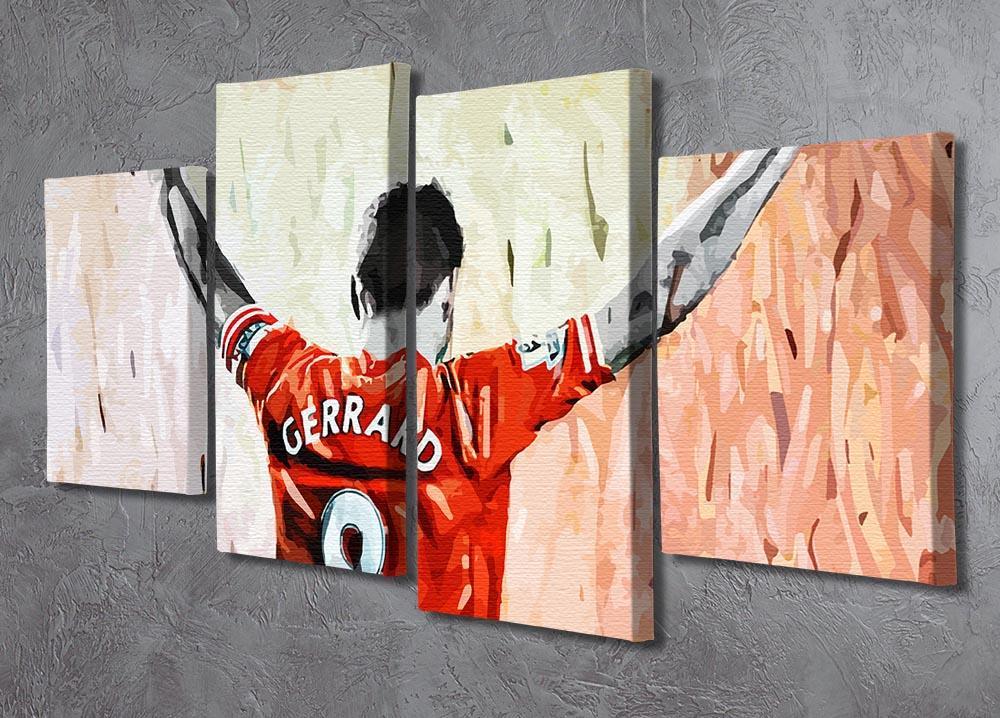 Steven Gerrard Legend 4 Split Panel Canvas - Canvas Art Rocks - 2