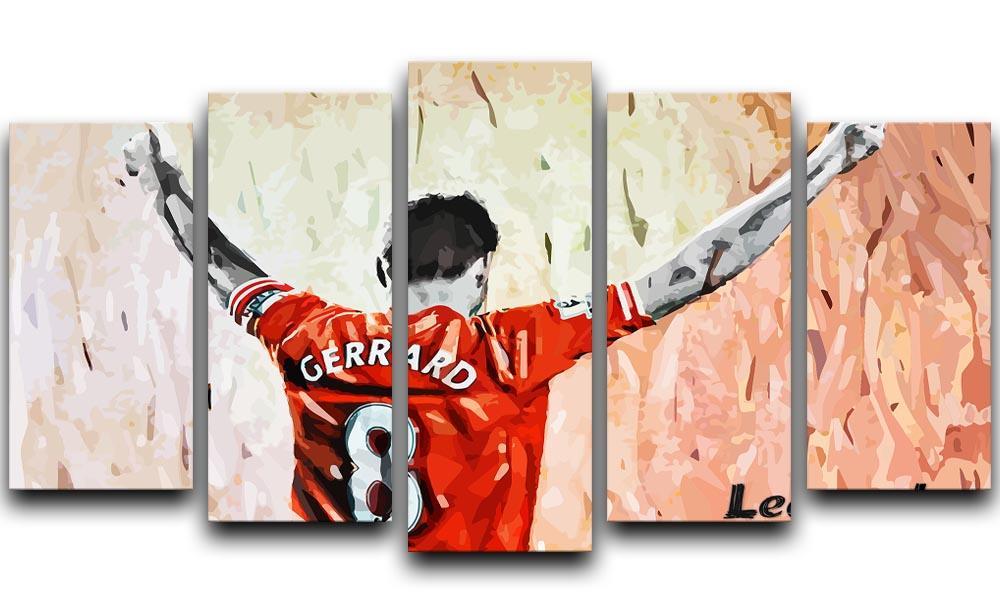 Steven Gerrard Legend 5 Split Panel Canvas  - Canvas Art Rocks - 1