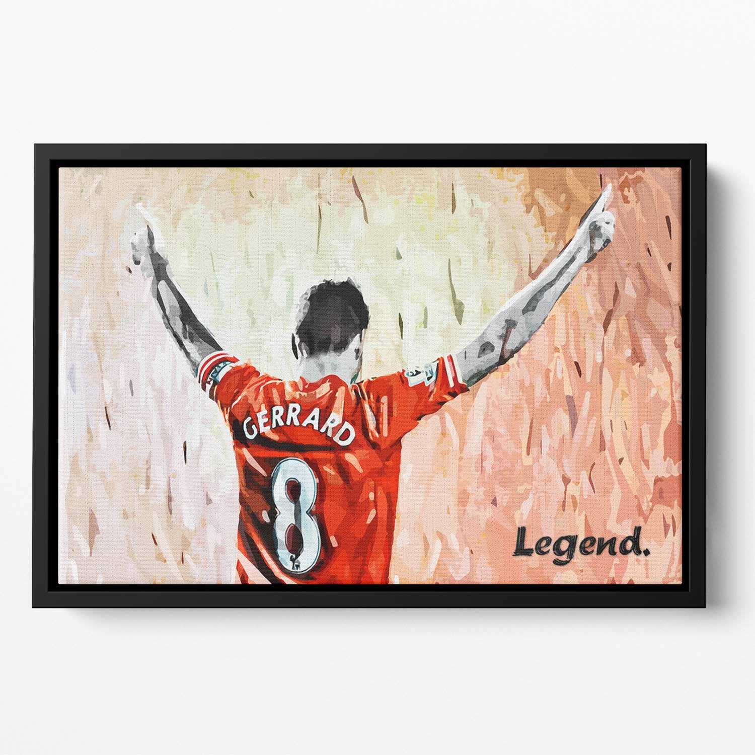 Steven Gerrard Legend Floating Framed Canvas