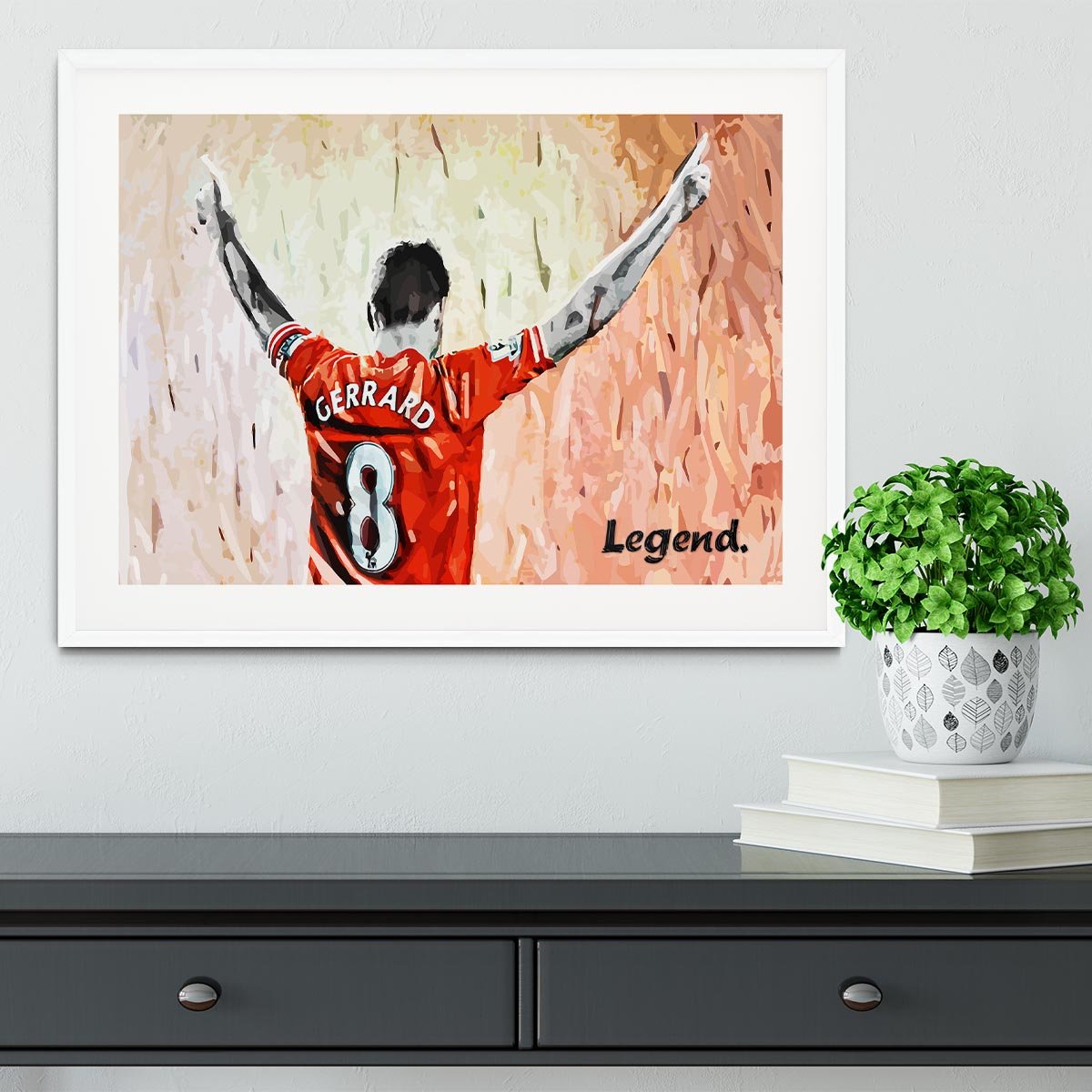Steven Gerrard Legend Framed Print - Canvas Art Rocks - 5