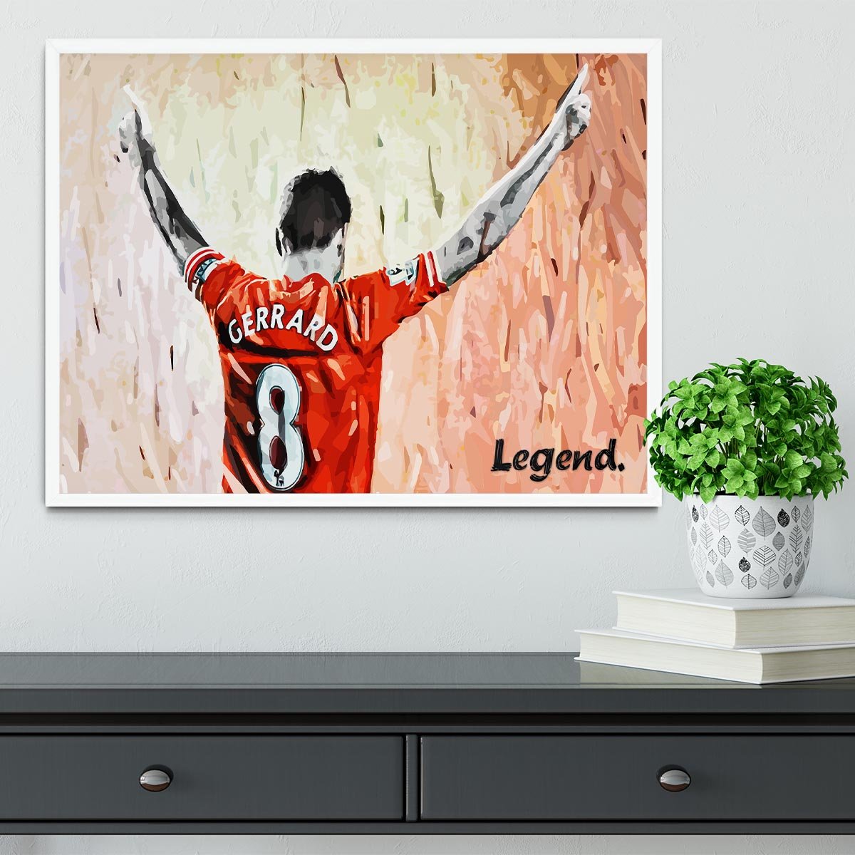 Steven Gerrard Legend Framed Print - Canvas Art Rocks -6