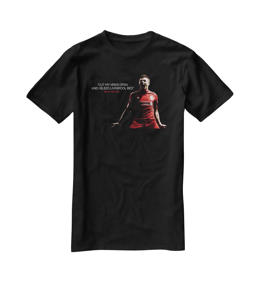 Steven Gerrard Liverpool Red T-Shirt - Canvas Art Rocks - 1