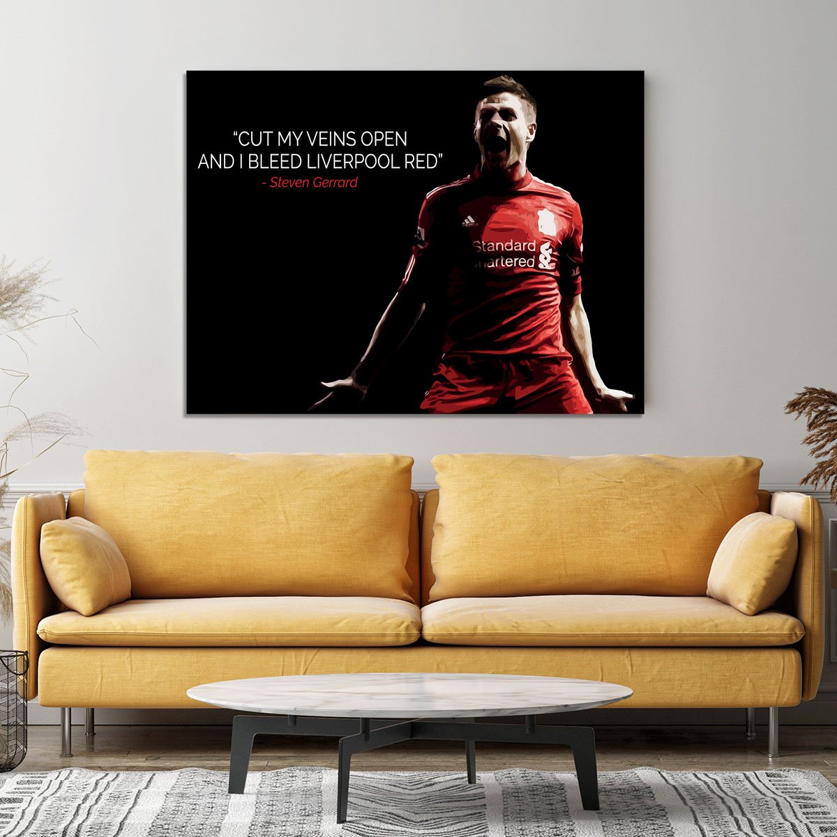 Steven Gerrard Liverpool Red Canvas Print or Poster