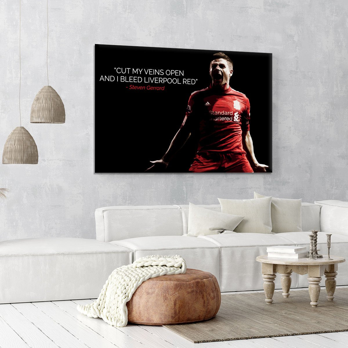 Steven Gerrard Liverpool Red Canvas Print or Poster