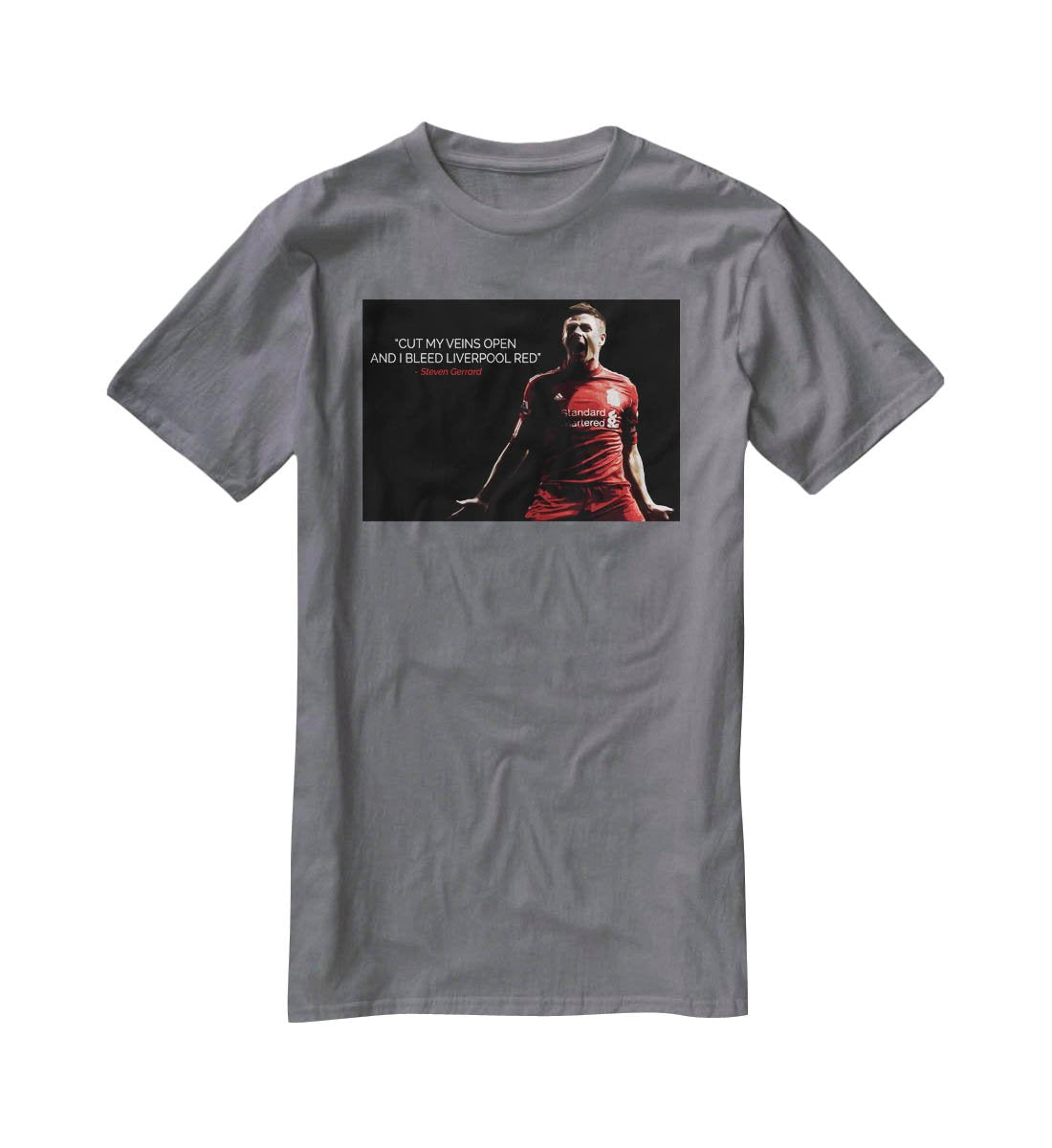 Steven Gerrard Liverpool Red T-Shirt - Canvas Art Rocks - 3