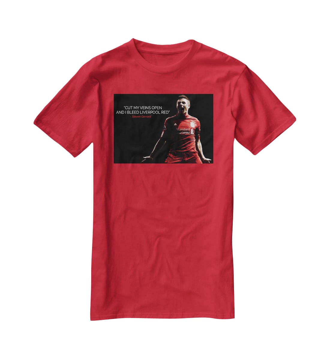 Steven Gerrard Liverpool Red T-Shirt - Canvas Art Rocks - 4
