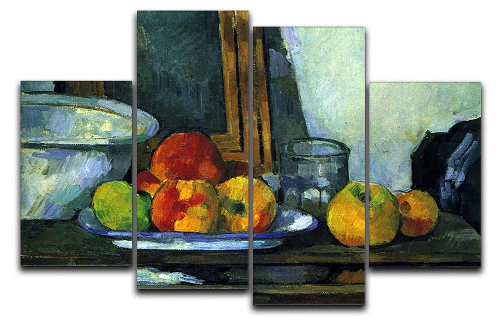 Still-life with an open drawer by Cezanne 4 Split Panel Canvas - Canvas Art Rocks - 1
