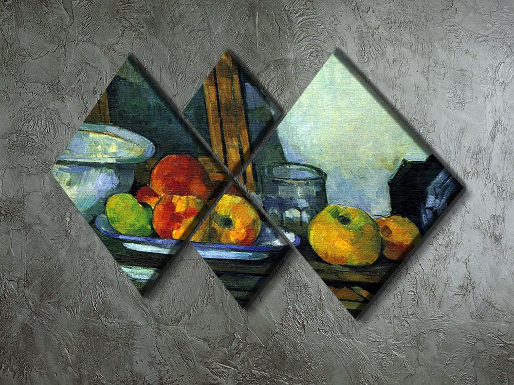 Still-life with an open drawer by Cezanne 4 Square Multi Panel Canvas - Canvas Art Rocks - 2