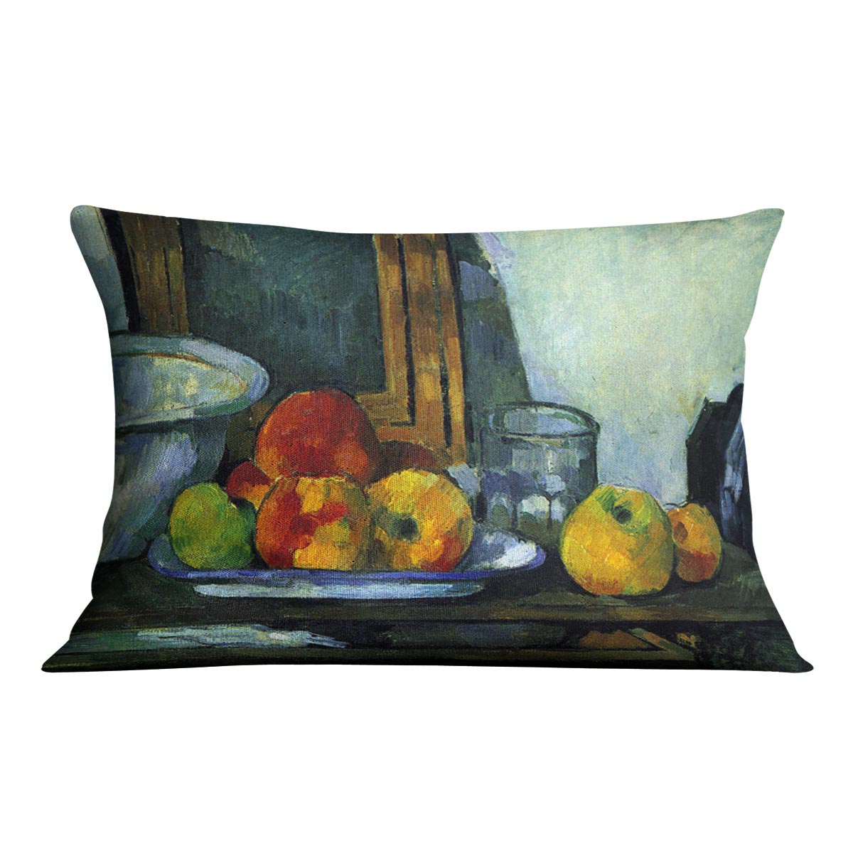 Still-life with an open drawer by Cezanne Cushion - Canvas Art Rocks - 4
