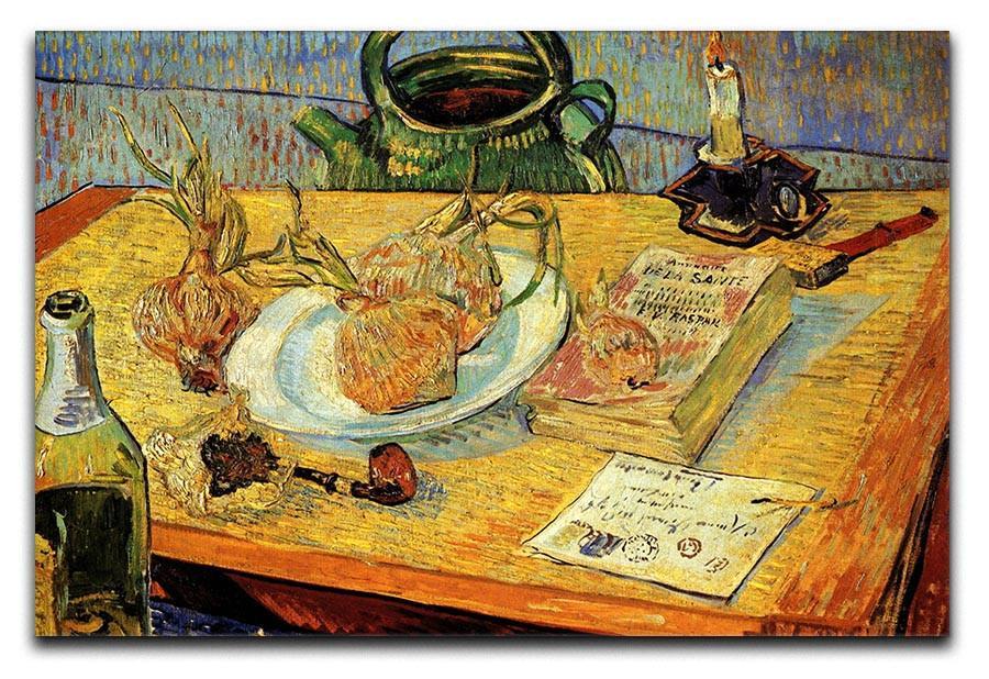 Still Life Drawing Board Pipe Onions and Sealing-Wax by Van Gogh Canvas Print & Poster  - Canvas Art Rocks - 1