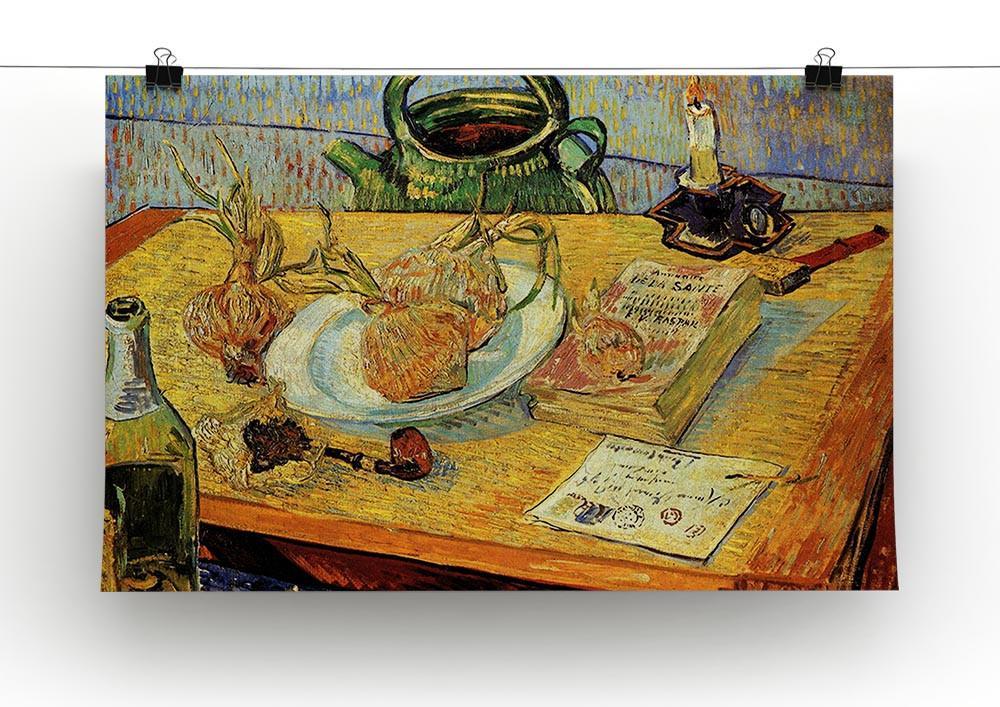 Still Life Drawing Board Pipe Onions and Sealing-Wax by Van Gogh Canvas Print & Poster - Canvas Art Rocks - 2