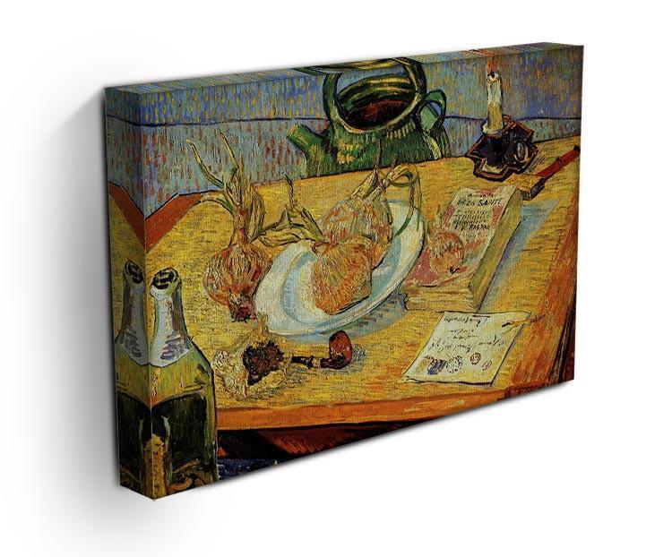 Still Life Drawing Board Pipe Onions and Sealing-Wax by Van Gogh Canvas Print & Poster - Canvas Art Rocks - 3