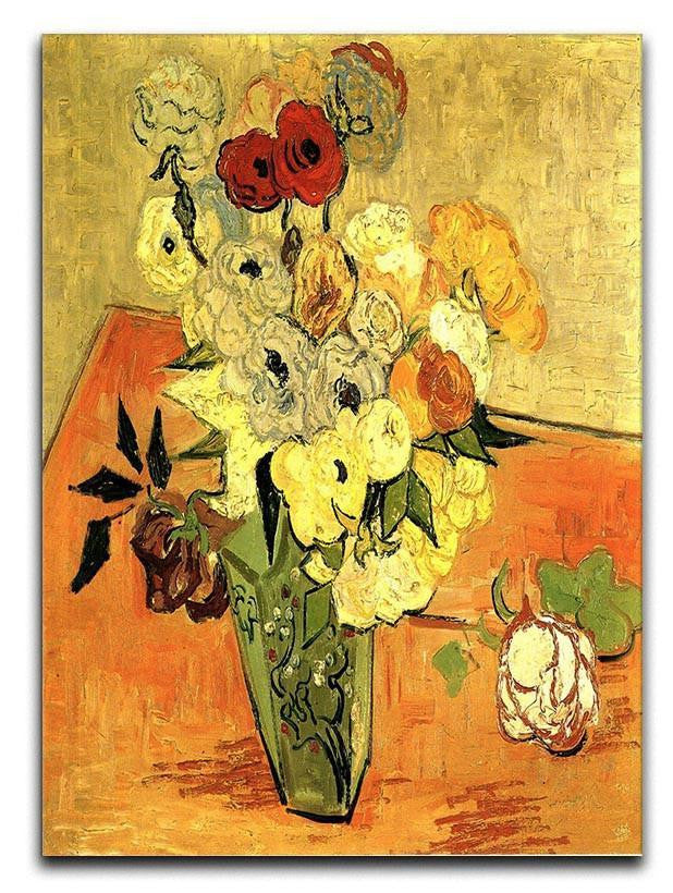 Still Life Japanese Vase with Roses and Anemones by Van Gogh Canvas Print & Poster  - Canvas Art Rocks - 1