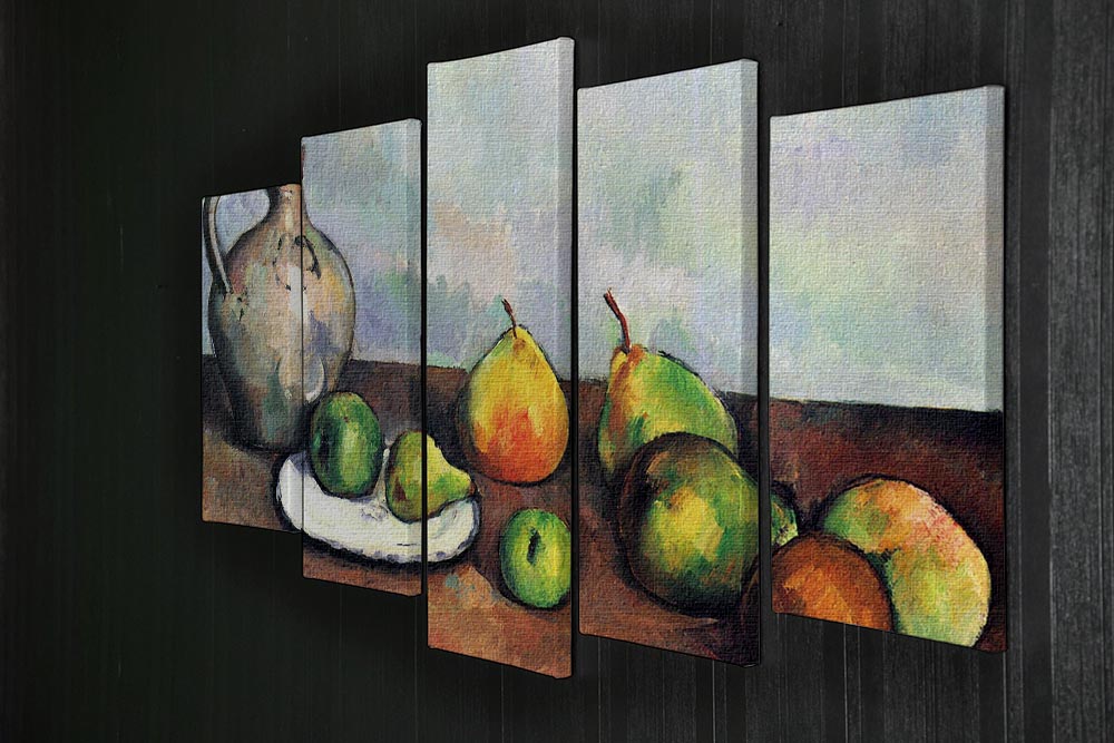 Still Life Jar and Fruit by Cezanne 5 Split Panel Canvas - Canvas Art Rocks - 2