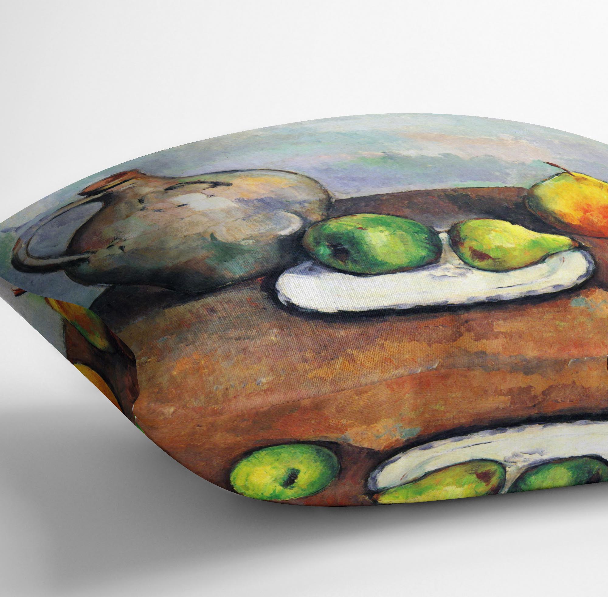Still Life Jar and Fruit by Cezanne Cushion - Canvas Art Rocks - 3