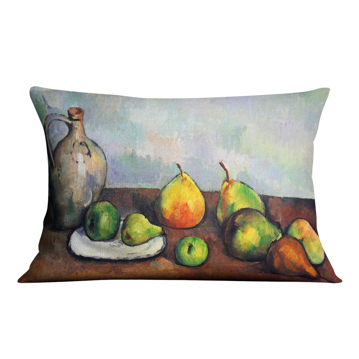 Still Life Jar and Fruit by Cezanne Cushion - Canvas Art Rocks - 4