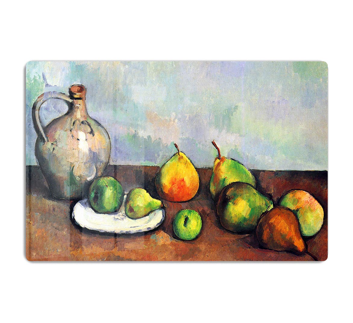 Still Life Jar and Fruit by Cezanne Acrylic Block - Canvas Art Rocks - 1