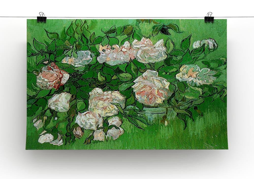 Still Life Pink Roses by Van Gogh Canvas Print & Poster - Canvas Art Rocks - 2