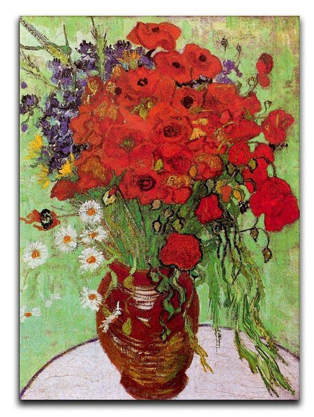 Still Life Red Poppies and Daisies by Van Gogh Canvas Print & Poster  - Canvas Art Rocks - 1
