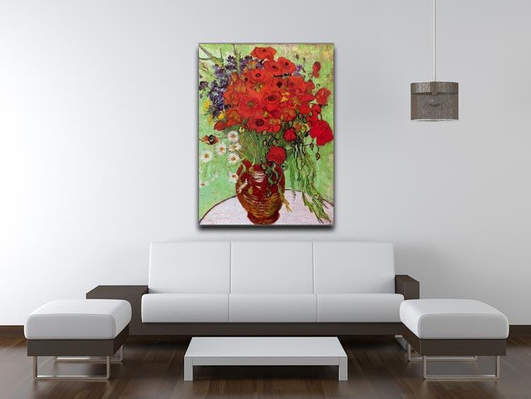 Still Life Red Poppies and Daisies by Van Gogh Canvas Print & Poster - Canvas Art Rocks - 4